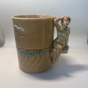 Vintage 1979 Enesco Ceramic Bathing Suit Beauty at the Beach Coffee Mug